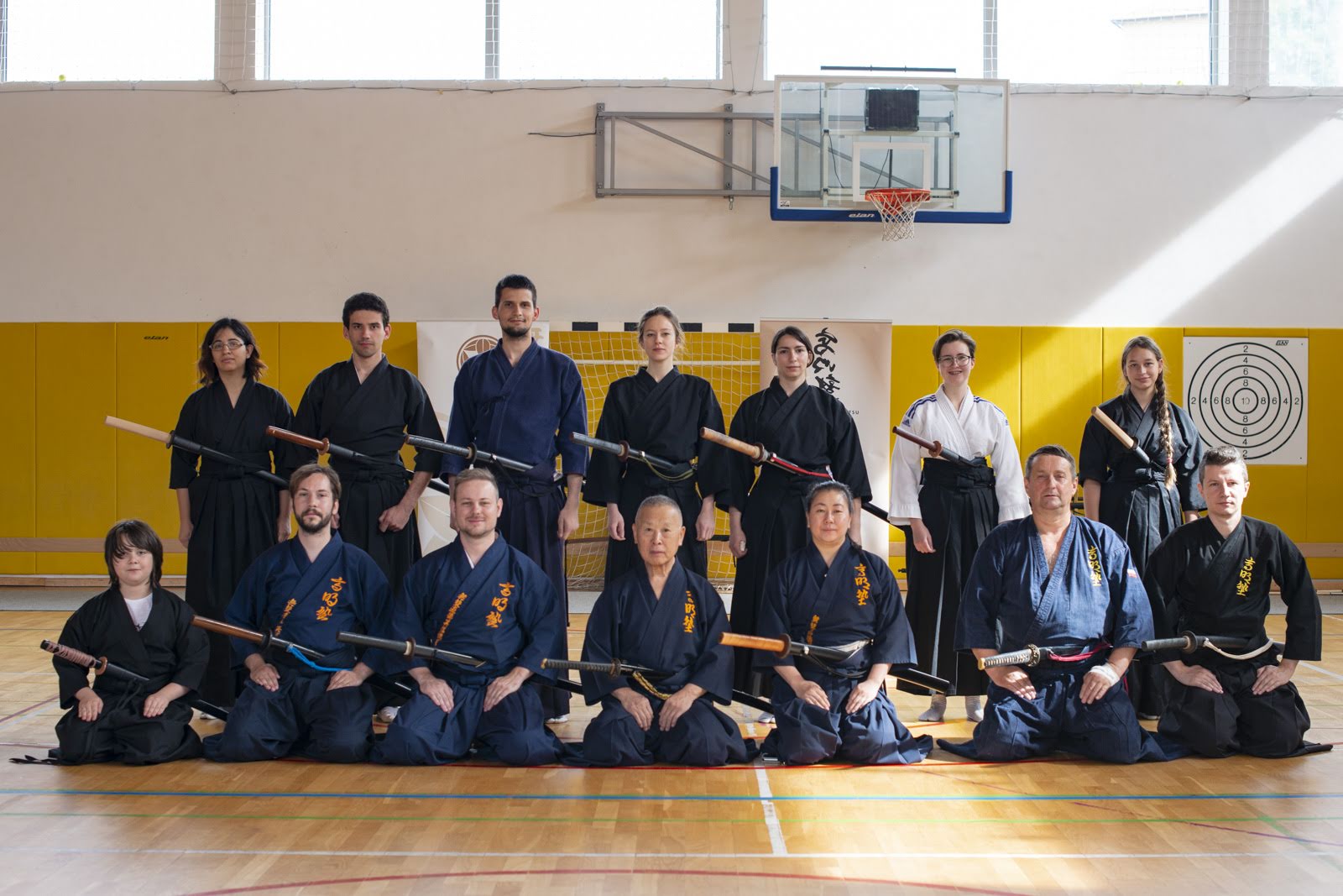 Seminar Sekiguchi Sensei 2018 Maribor skupinska slika iz seminarja s Sekiguchi Sensejeme v Mariboru 2018