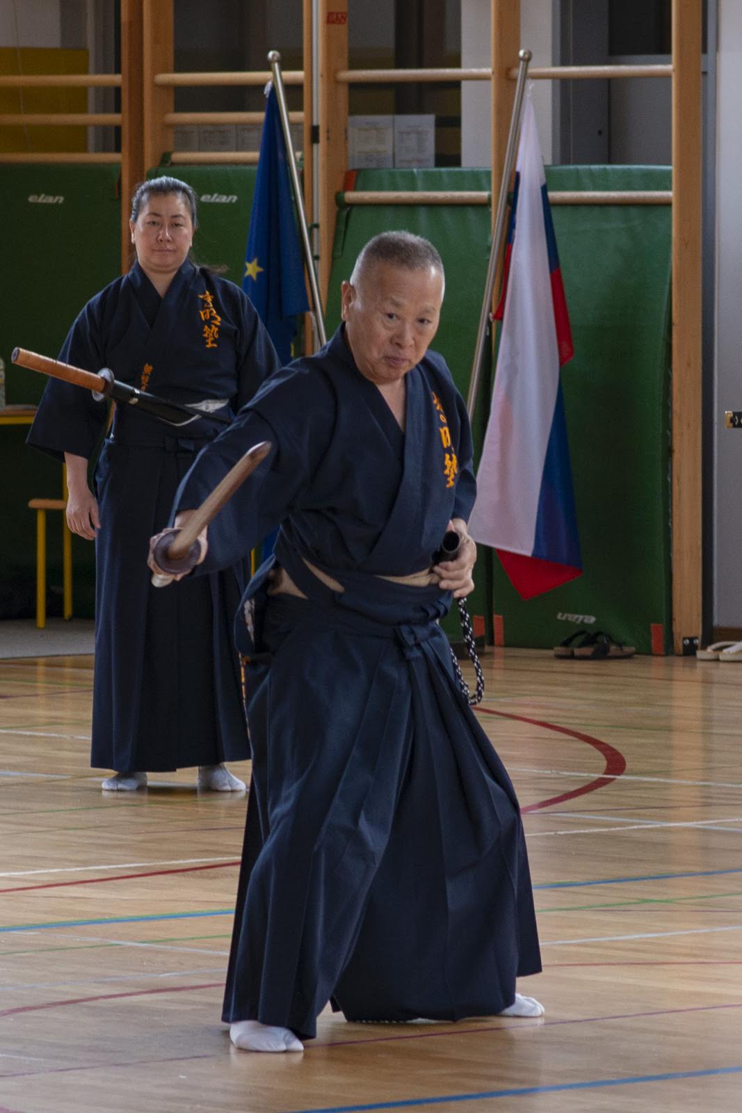 Velemojster Sekiguchi Takaaki Komei 21. Soke in mojstrica Sonoko Nakano Beers