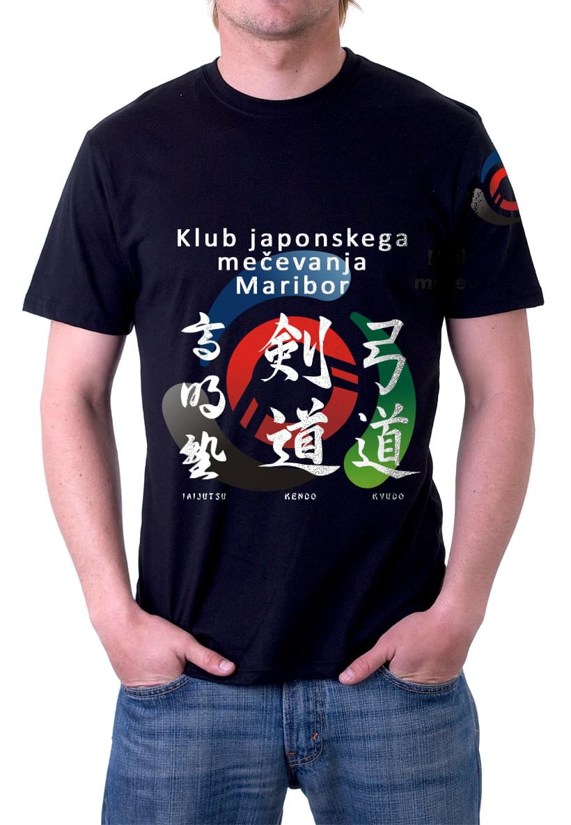 alternativna majica za tisk za klub japonskega mečevanja maribor